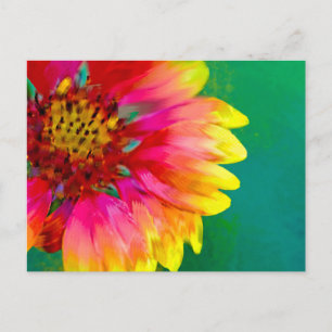 Artistieke renditie van Indiase bloemen Briefkaart