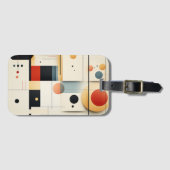 Artistieke Retro Geometrie Bagagelabel (Voorkant (horizontaal))