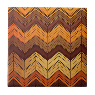 Artistieke retro stijl Chevron Tegeltje