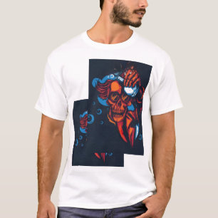🔥 Artistieke rode schedel – Vuurdesign 🔥 T-shirt