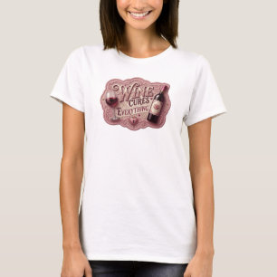 Artistieke Rode WIJN GENEEST ALLES Artistiek Motie T-shirt