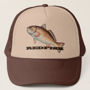 Artistieke roodbaars trucker pet