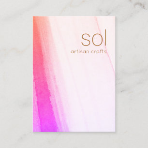 Artistieke roze magenta Waterverf Visitekaartje