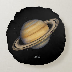 Artistieke Saturnus met levendige ringen Rond Kussen
