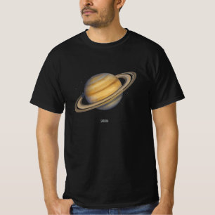 Artistieke Saturnus met levendige ringen T-shirt
