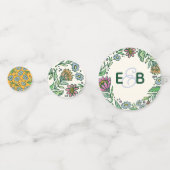 Artistieke Scandi Bloem Bruidsborrel Tafel Confetti (Achterkanten)