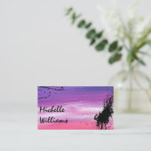 Artistieke schilderstrek | Verf Splatter Visitekaartje (Staand voorkant)