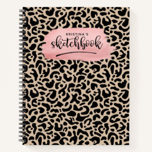 Artistieke Sketchbook Elegant Animal Print Notitieboek