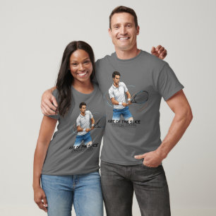 Artistieke Slice Tennis Strategische Speler Ontwer T-shirt