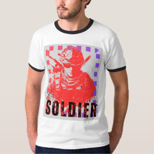Artistieke Solder Line Design T-shirt" "Modern Sol T-shirt
