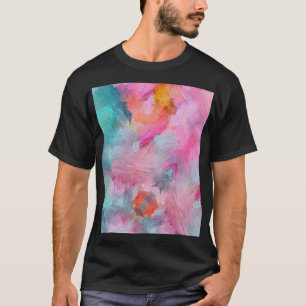 Artistieke textuur: Kleurrijk Abstract behang T-shirt
