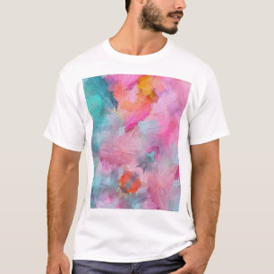 Artistieke textuur: Kleurrijk Abstract behang T-shirt