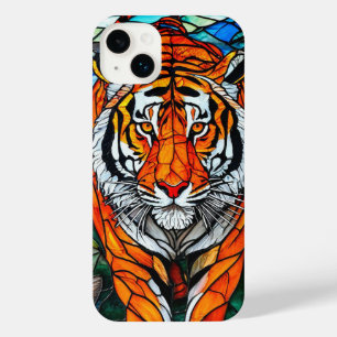 Artistieke Tijger Uniek Glas-in-Lood Ontwerp