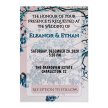 Artistieke Turquoise Blauwe Takken Roze Lucht Mode