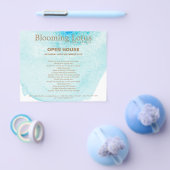 Artistieke Turquoise Blue Abstracte Waterverf Flyer (Enkel)