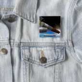 Artistieke uitlevering van een zware lift vierkante button 5,1 cm (In situ)