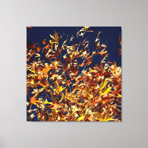 Artistieke val gaat voorbij aan de diepe blauwe he canvas afdruk
