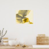 Artistieke ventilator in gele tafels poster (Keuken)