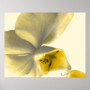 Artistieke ventilator in gele tafels poster