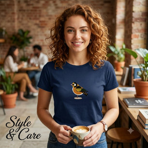 Artistieke vogel schets markering navy meisjes T-s T-shirt