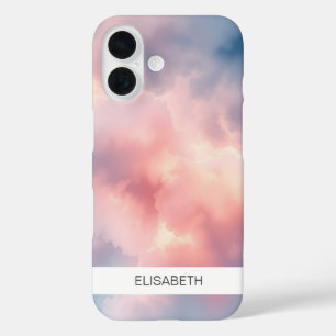 Artistieke Waterverf achtergrond Je naam iPhone 16 Hoesje