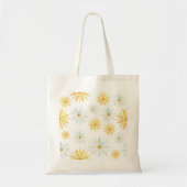 Artistieke Waterverf Daisies Pattern Tote Bag (Voorkant)
