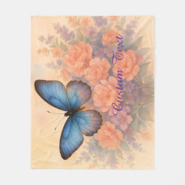 Artistieke Waterverf Floral Butterfly Fleece Custo