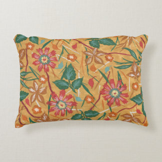 Artistieke Waterverf Flowers: kleurrijke achtergro Accent Kussen