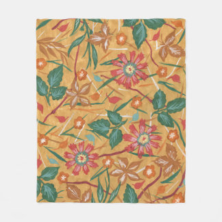 Artistieke Waterverf Flowers: kleurrijke achtergro Fleece Deken