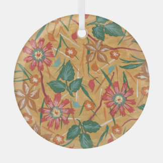 Artistieke Waterverf Flowers: kleurrijke achtergro Glas Ornament