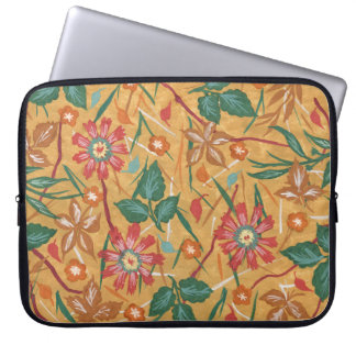 Artistieke Waterverf Flowers: kleurrijke achtergro Laptop Sleeve