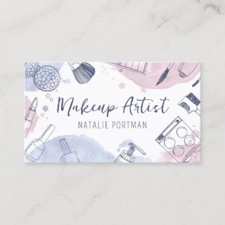 Artistieke Waterverf stijl make-up artiest Visitekaartje
