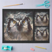 Artistieke Waterverf van de Owl 20x30 ontkoppelde  Tissuepapier (Craft)