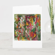 Artistieke wenskaart abstract helder. Dag 80