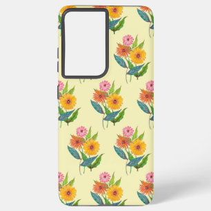 Artistieke Zinnia Wildflower Samsung Galaxy Hoesje