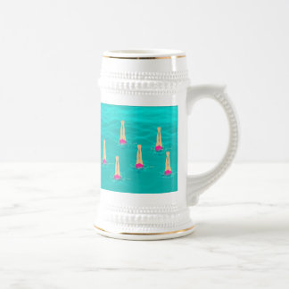 Artistieke zwemmers - Zwemmen onder water Wit Bierpul