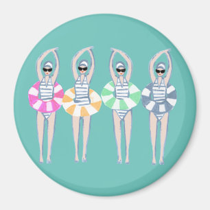  Artistieke zwemzwemzwemmers Magneet