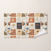Artistique Mi-Siècle Moderne Cute Chats (Serviette à main)