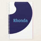 Artistisch Blauw en Witte Zwemelen Planner (Voorkant)