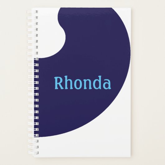 Artistisch Blauw en Witte Zwemelen Planner (Voorkant)