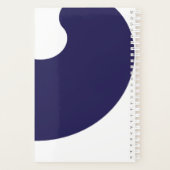 Artistisch Blauw en Witte Zwemelen Planner (Achterkant)