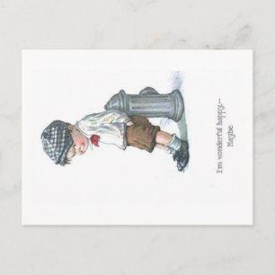 Artistisch Comic Children Old Briefkaart