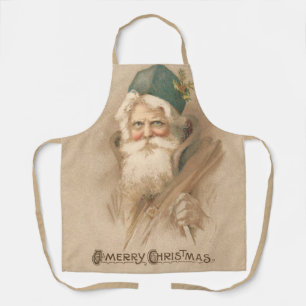 Artistisch kerstportret schort