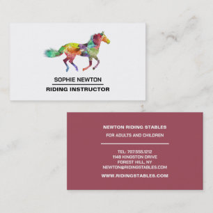 Artistisch paard, Riding Instructor, Academie Visitekaartje