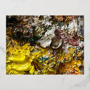 Artistisch palet #1 folie feestdagen briefkaart