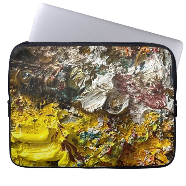 Artistisch palet #1 laptop sleeve (Voorkant)