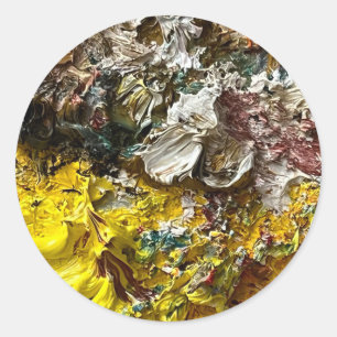 Artistisch palet #1 ronde sticker