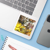 Artistisch palet #1 sticker (Laptop met iPhone)