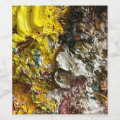 Artistisch palet #1 wijn etiket (Enkel label)