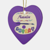 Artistisch palet op Paars Ornament (Links)